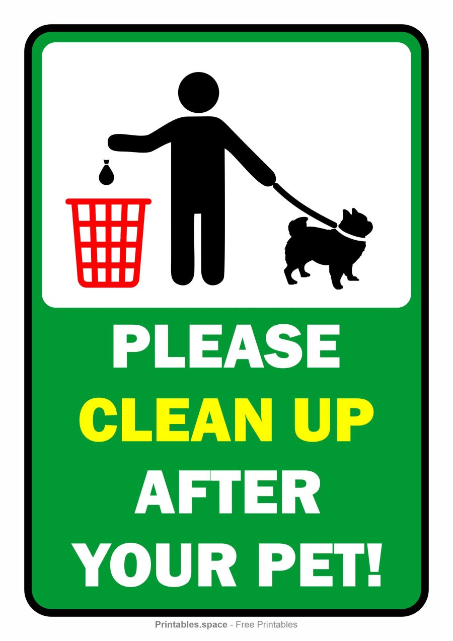 Clean Up After Your Pet Sign