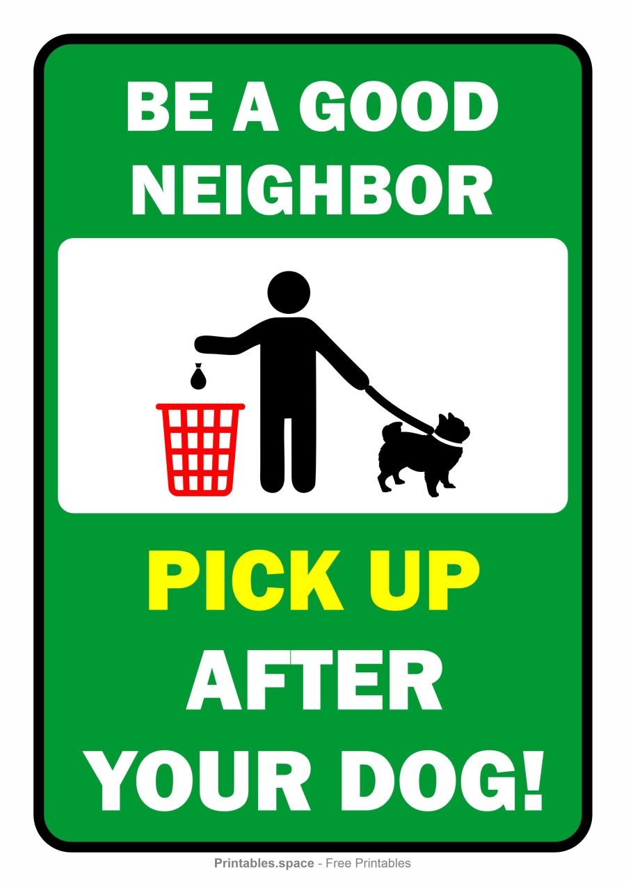 Pick Up After Your Dog Sign