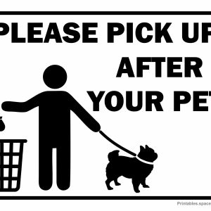 Pick Up After Your Pet Sign