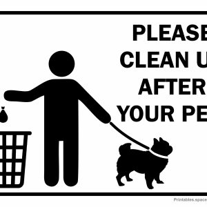 Please Clean Up After Your Dog Sign