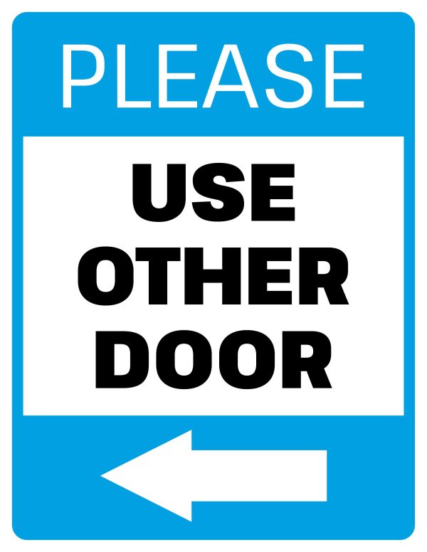 Please use other door sign with left arrow color printable