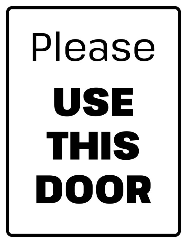 Please use this door sign printable pdf