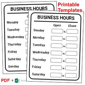 Business Hours Signs