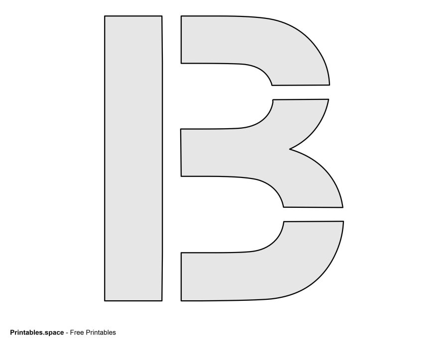 Letter B Stencil Printable