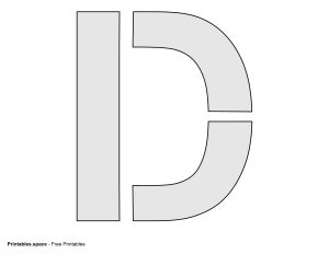 Letter D Stencil