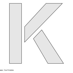 Large Letter K Stencil Printable