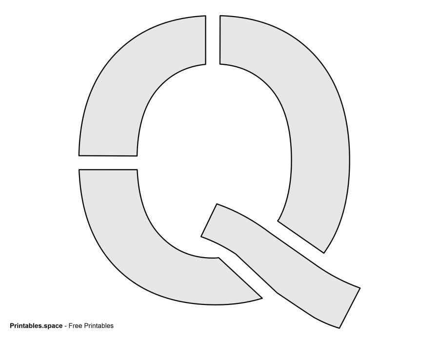 Large Letter Q Stencil