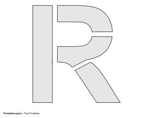 Full Page Letter R Stencil