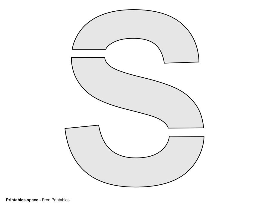 Large Letter S Stencil