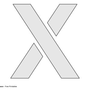 Letter X Stencil