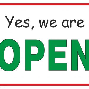 Yes, We Are Open – Free Printable Sign