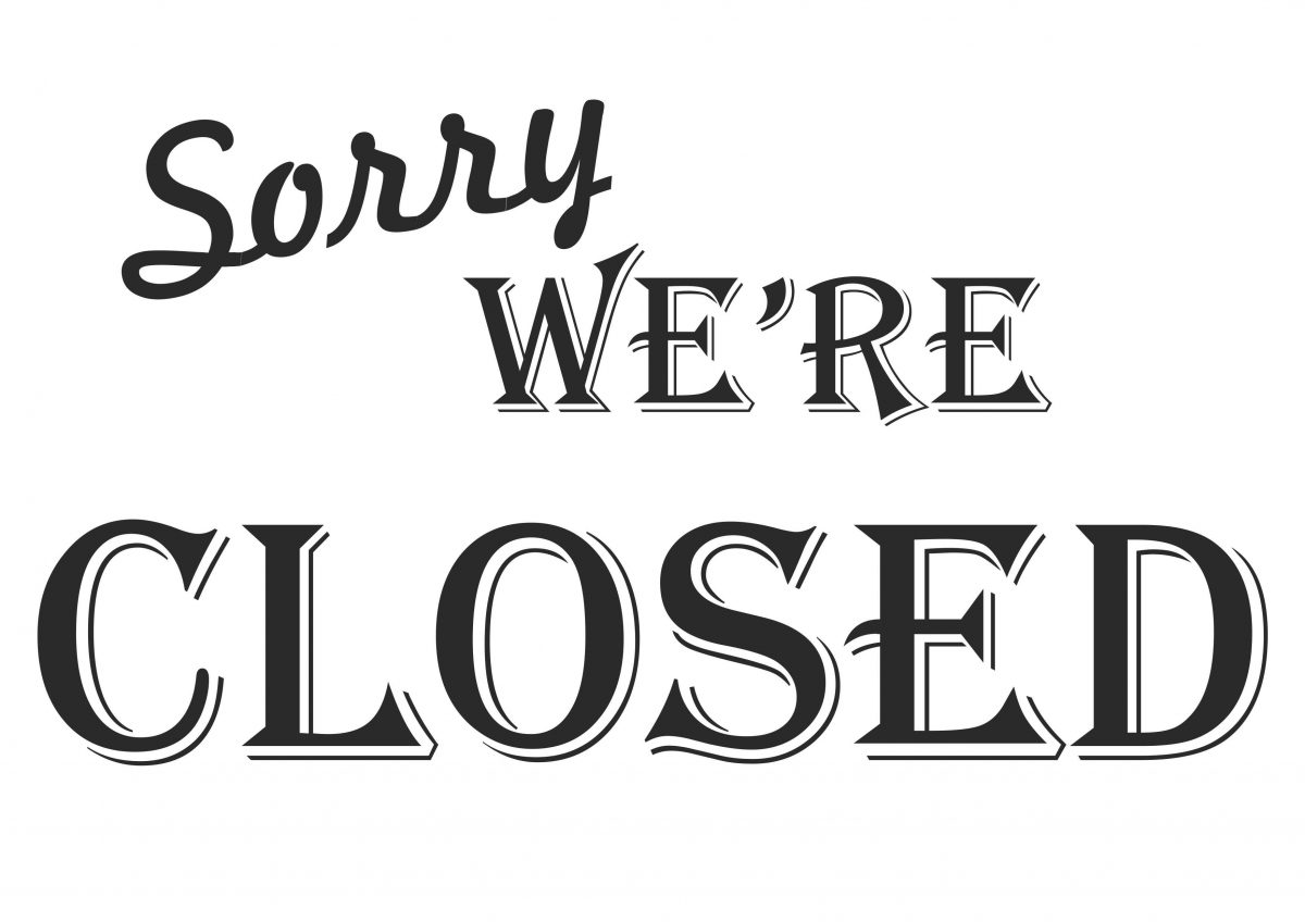 Sorry, We're Closed - Printable plate