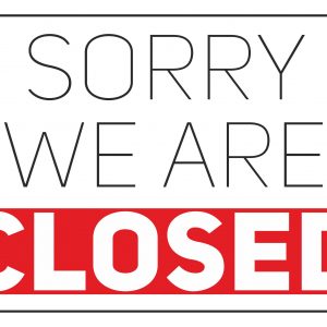 Simple Printable Sign - We Are Closed