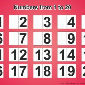 Free  Printable Sheet For Learning  Numbers From 1 to 20