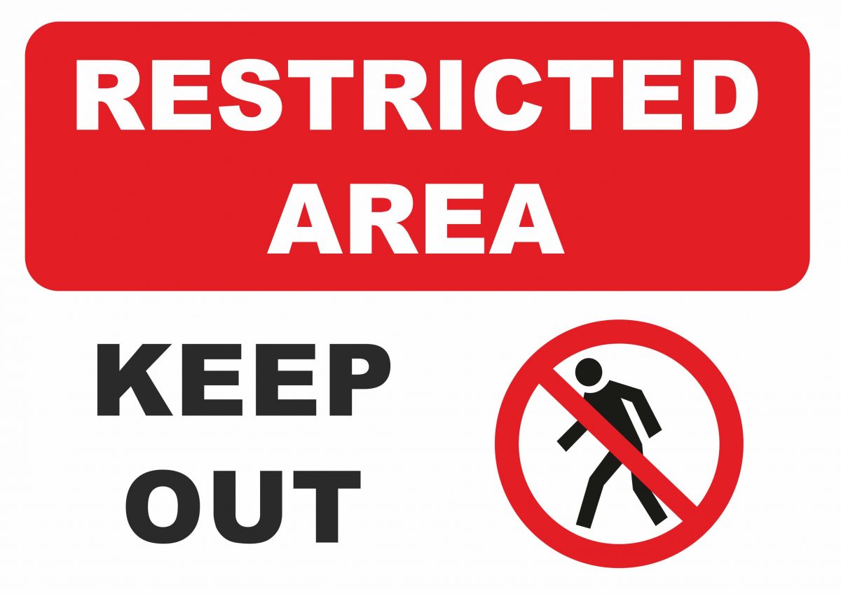 Printable Sign Restricted Area Keep Out