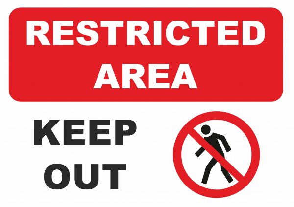 Printable Sign Restricted Area Keep Out