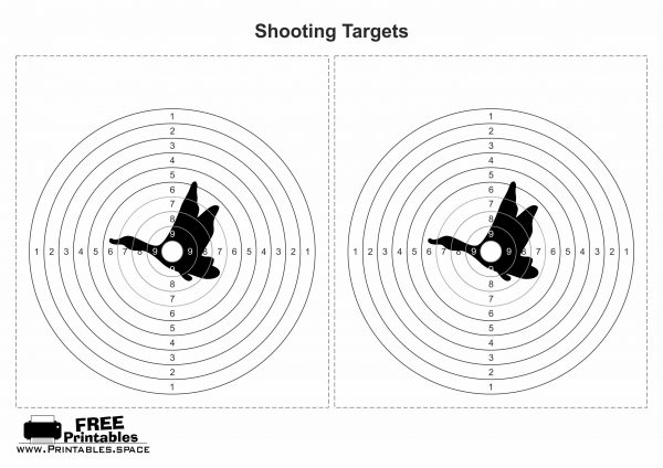 Shooting Target with Centre of Duck