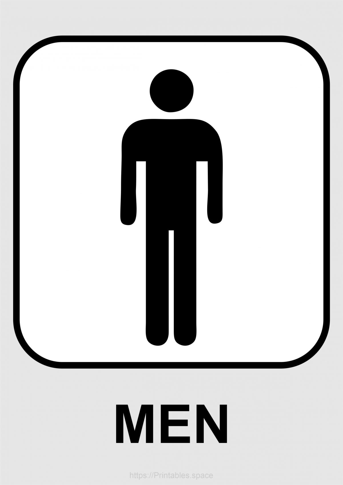 Men's Toilet Sign Printable