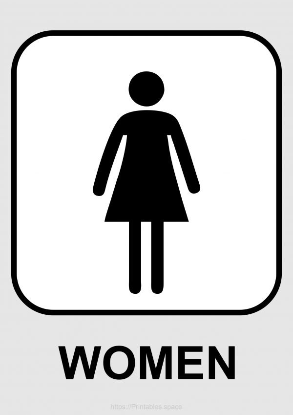Women's Toilet Sign Printable