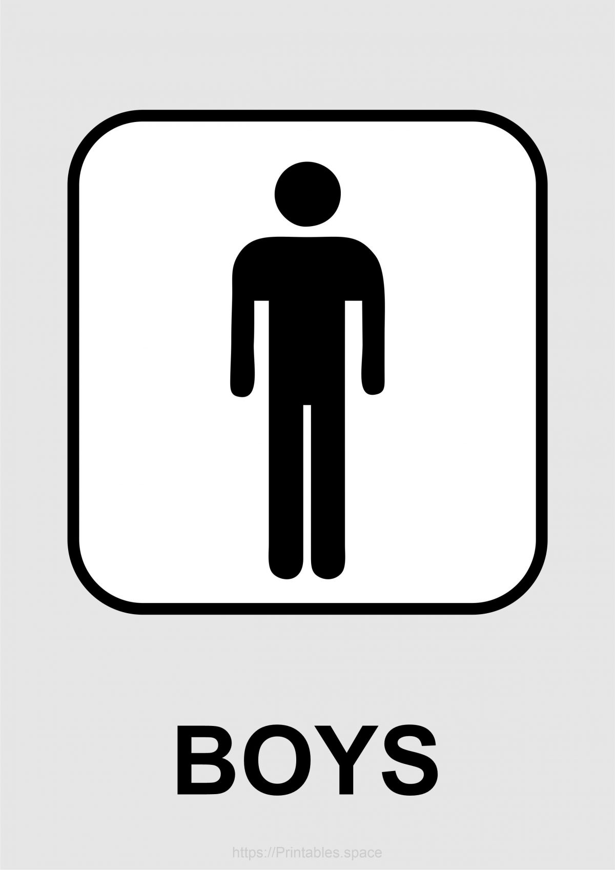 Boys Toilet Sign