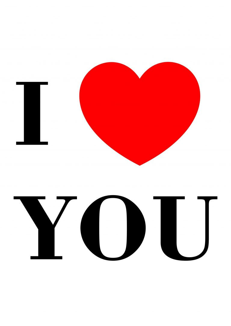 I Love You – St. Valentine’s Card – Free Printables