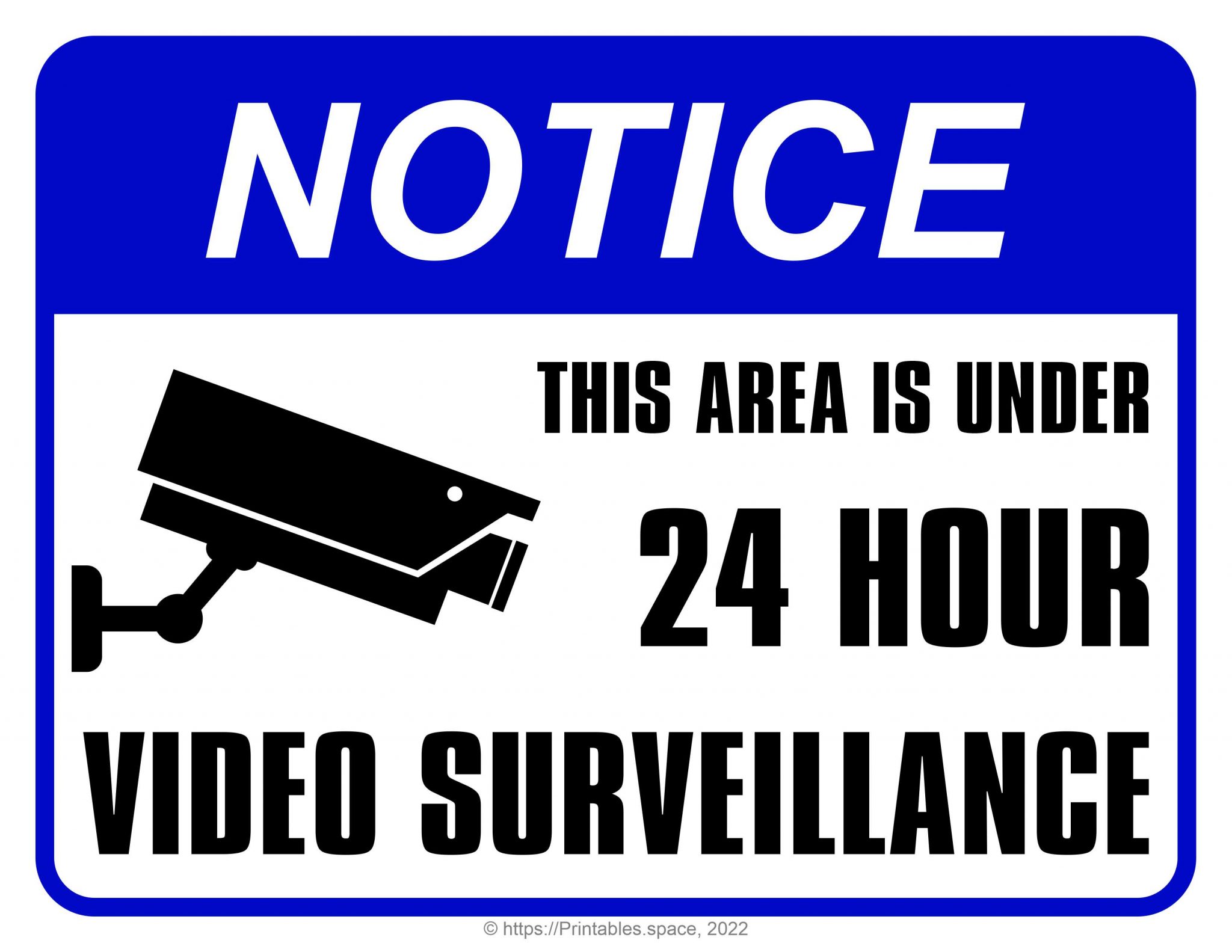 Video Surveillance Sign – Free Printables