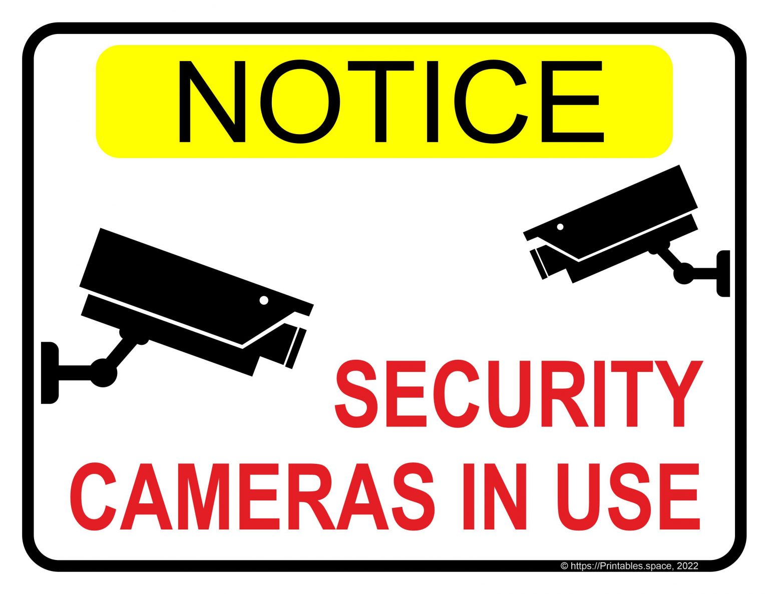 Video Surveillance Sign Free Printables