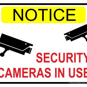 Security Cameras in Use Printable Sign