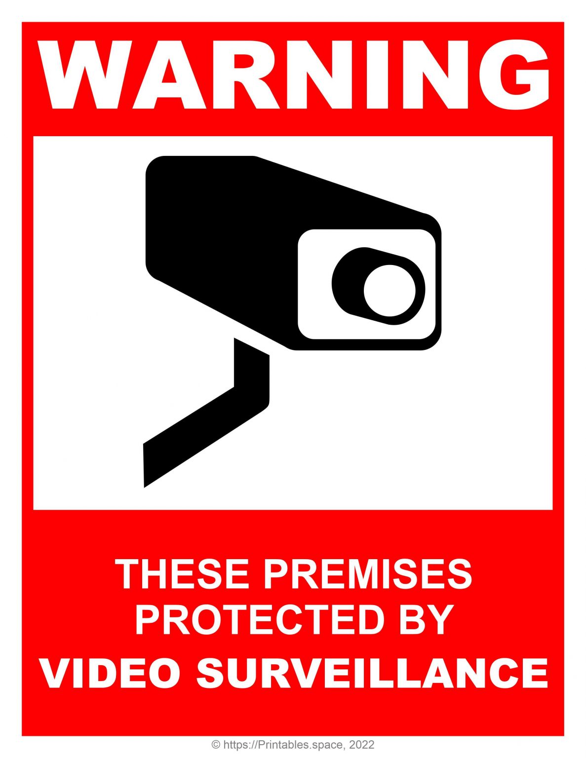 Video Surveillance Sign – Free Printables