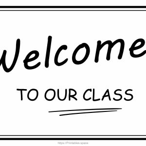 Simple Welcome Sign For Classroom