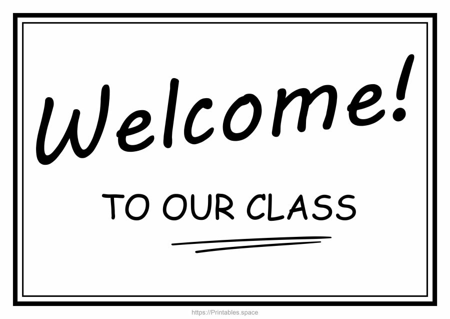 Simple Welcome Sign For Classroom