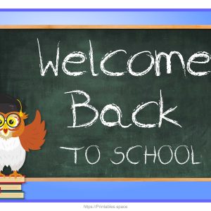 Welcome Back To School Sign Printable