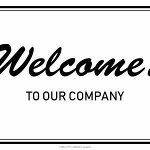 Welcome To Our Company Printable Sign