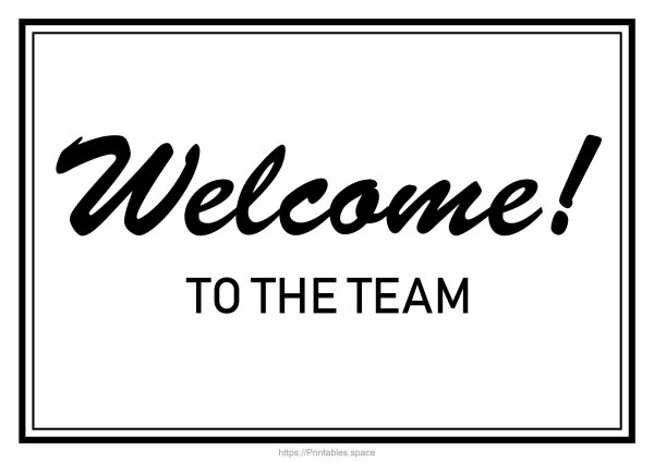 Printable Welcome Sign For New Employee