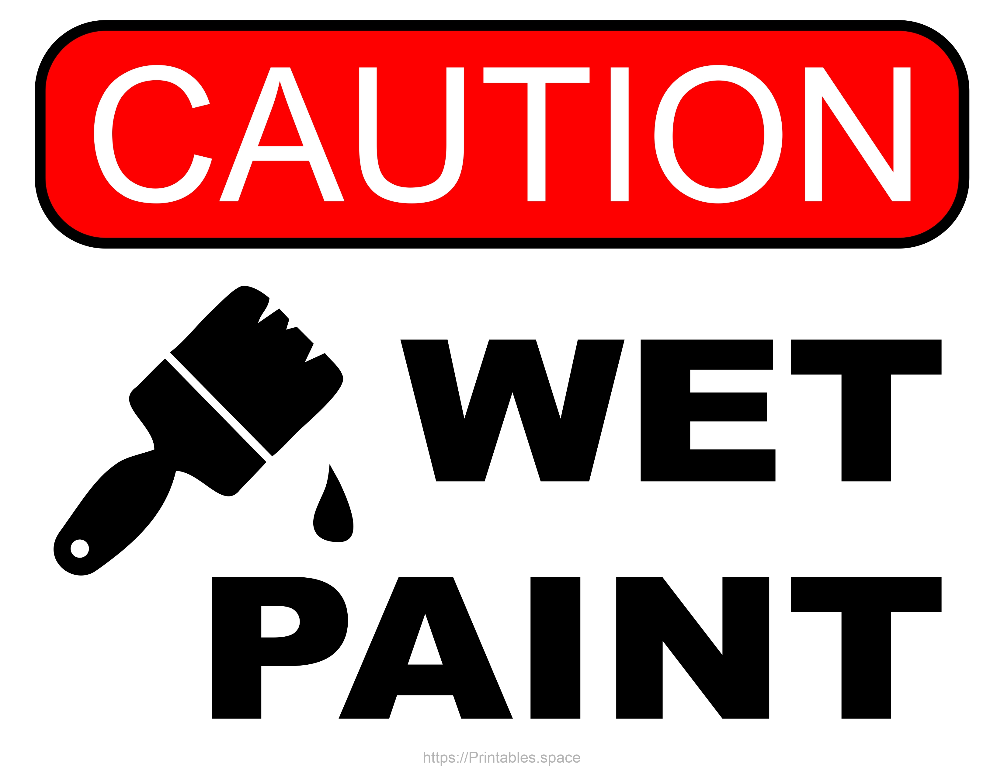 Wet Paint Sign Printable - Free Printables