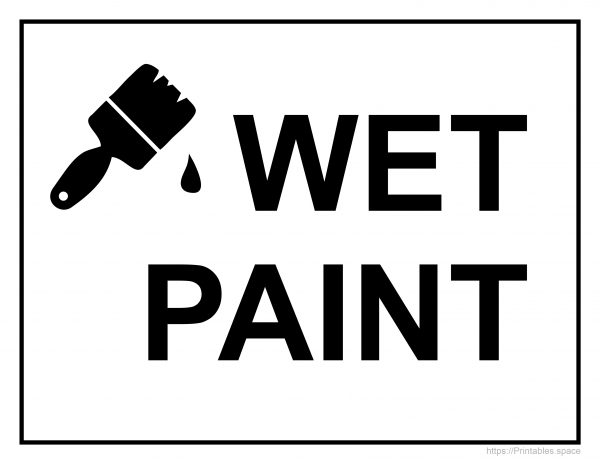 Wet Paint Sign