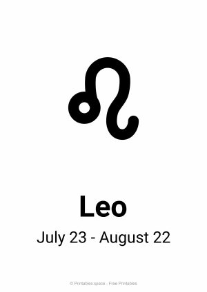 Leo Sign Printable