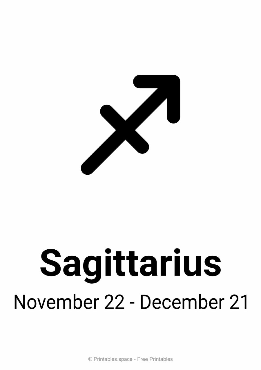 Sagittarius Sign Printable