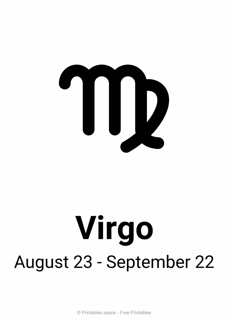 Virgo Sign Printable