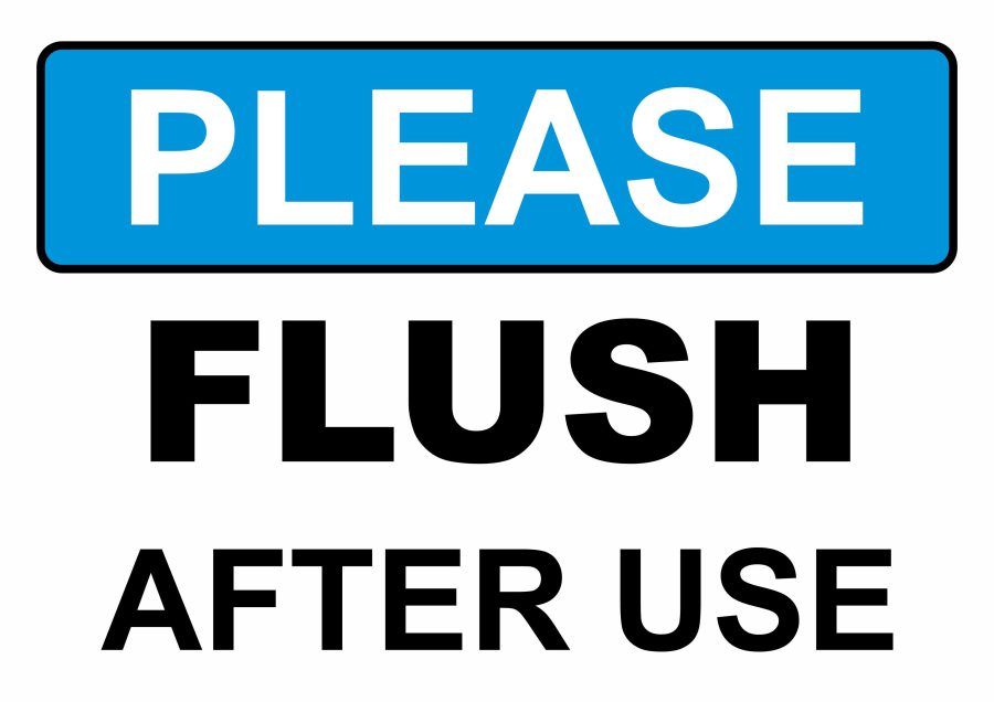 Please flush after use sign - free printable for toilet