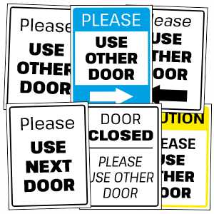 Free printable Please Use Other Door signs