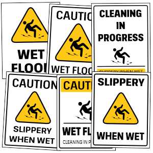 Free printable wet floor signs preview