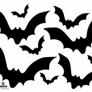 Free Printable Bats For Halloween Party Decoration